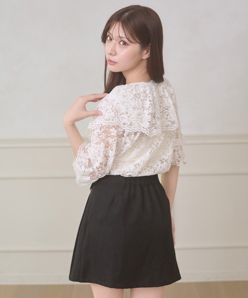 Ambre Neige（アンブルネージュ）の「ruffle frill lace blouse / ラッフルフリルレースブラウス（シャツ/ブラウス・レディース・オフホワイト/アイボリー・FREE）」の12枚目の写真