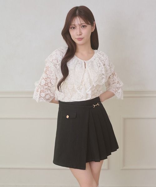 Ambre Neige（アンブルネージュ）の「ruffle frill lace blouse / ラッフルフリルレースブラウス（シャツ/ブラウス・レディース・オフホワイト/アイボリー・FREE）」の6枚目の写真