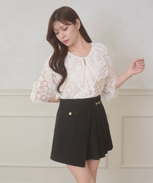 Ambre Neige（アンブルネージュ）の「ruffle frill lace blouse / ラッフルフリルレースブラウス（シャツ/ブラウス・レディース・オフホワイト/アイボリー・FREE）」の7枚目の写真