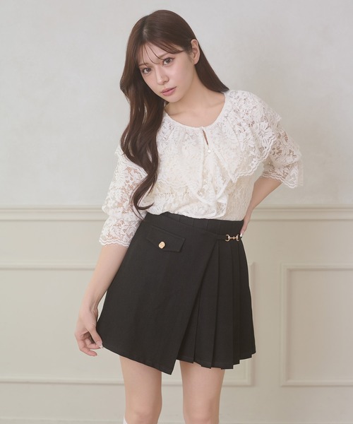 Ambre Neige（アンブルネージュ）の「ruffle frill lace blouse / ラッフルフリルレースブラウス（シャツ/ブラウス・レディース・オフホワイト/アイボリー・FREE）」の8枚目の写真