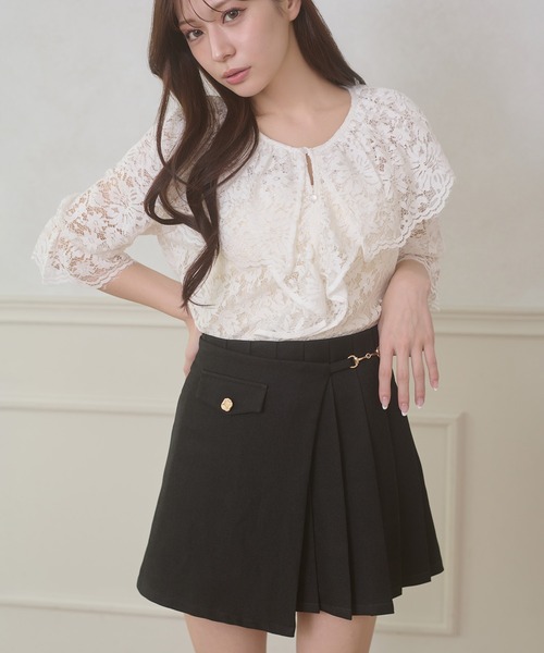 Ambre Neige（アンブルネージュ）の「ruffle frill lace blouse / ラッフルフリルレースブラウス（シャツ/ブラウス・レディース・オフホワイト/アイボリー・FREE）」の9枚目の写真