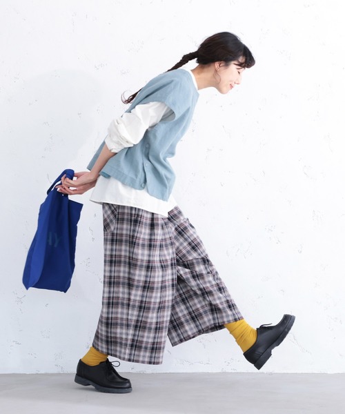 soulberry(ソウルベリー)の「チェックなパンツippo(その他パンツ・レディース・グレー系その他・5L/4L/3L/LL/L/M)」の2枚目の写真