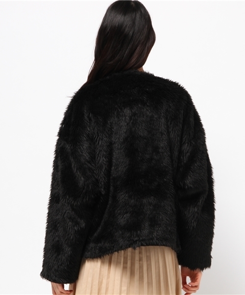 OUTLET(アウトレット)の「【IKUMI】FAKEFURJACKET(その他アウター・レディース・ブラック/ホワイト・FREE)」の5枚目の写真