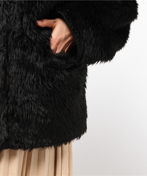 OUTLET(アウトレット)の「【IKUMI】FAKEFURJACKET(その他アウター・レディース・ブラック/ホワイト・FREE)」の9枚目の写真
