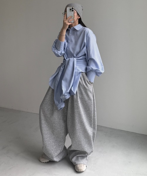 wee9s(ウィークス)の「super loose sweat pants / スーパールーズスウェットパンツ(スウェットパンツ・レディース・グレー/ブラック/ブラウン・FREE)」の18枚目の写真