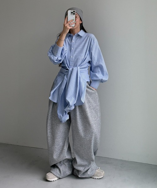 wee9s(ウィークス)の「super loose sweat pants / スーパールーズスウェットパンツ(スウェットパンツ・レディース・グレー/ブラック/ブラウン・FREE)」の19枚目の写真