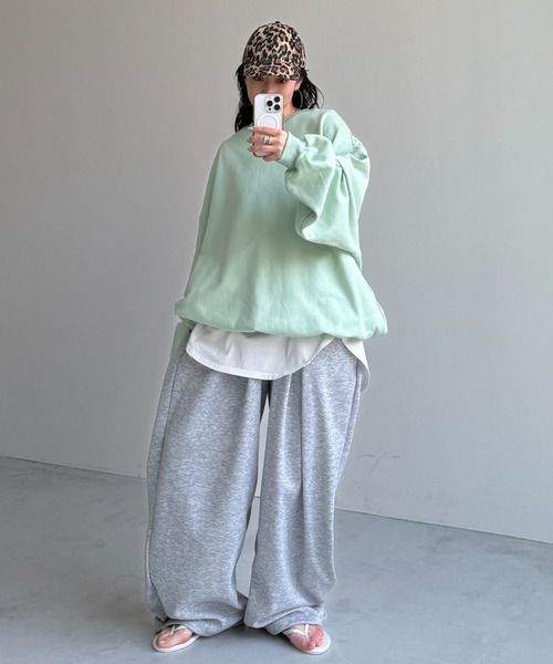wee9s(ウィークス)の「super loose sweat pants / スーパールーズスウェットパンツ(スウェットパンツ・レディース・グレー/ブラック/ブラウン・FREE)」の21枚目の写真