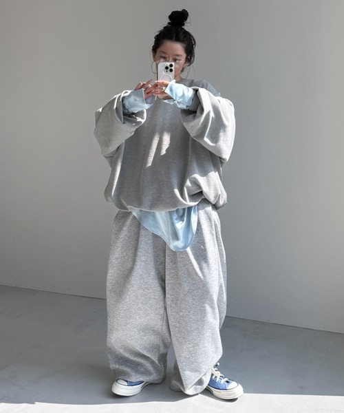 wee9s(ウィークス)の「super loose sweat pants / スーパールーズスウェットパンツ(スウェットパンツ・レディース・グレー/ブラック/ブラウン・FREE)」の20枚目の写真