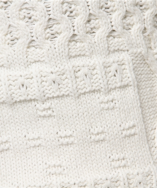 ikka（イッカ）の「5Gパッチワークニットプルオーバー（ニット/セーター・レディース・イエロー/オフホワイト/グレー・LARGE/MEDIUM）」の11枚目の写真