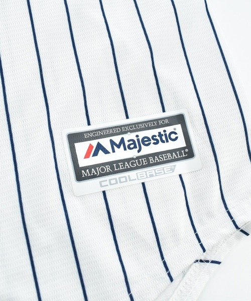 NBA/NFL/NHL/MLB(エヌビーエーエヌエフエルエヌエイチエルエムエルビー)の「【USED】Majestic “MLB New York Yankees“ ゲームシャツ(シャツ/ブラウス・メンズ・ホワイト・LARGE)」の3枚目の写真