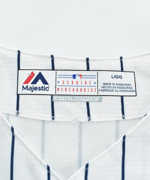 NBA/NFL/NHL/MLB(エヌビーエーエヌエフエルエヌエイチエルエムエルビー)の「【USED】Majestic “MLB New York Yankees“ ゲームシャツ(シャツ/ブラウス・メンズ・ホワイト・LARGE)」の5枚目の写真