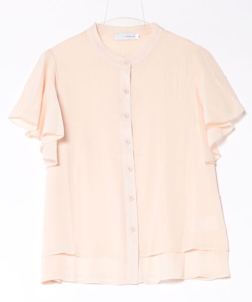 Wonder apartment SELECT（ワンダーアパートメントセレクト）の「【8色展開】ふんわりシフォンラッフルスリーブブラウス（シャツ/ブラウス・レディース・ブラウン/ホワイト/パープル/ブルー/グリーン/グレー/ベージュ・M）」の5枚目の写真