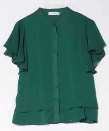 【8色展開】ふんわりシフォンラッフルスリーブブラウス