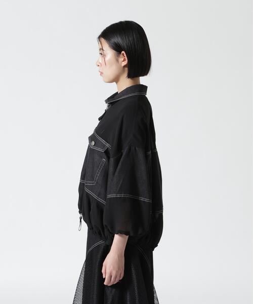 AULA AILA(アウラアイラ)の「AULA AILA/アウラアイラ/DENIM COMBINATION BLOUSON(その他アウター・レディース・ブルー/ブラック・0)」の7枚目の写真