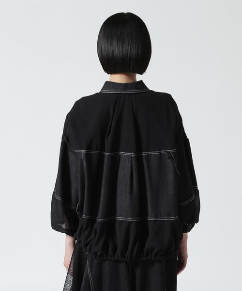 AULA AILA(アウラアイラ)の「AULA AILA/アウラアイラ/DENIM COMBINATION BLOUSON(その他アウター・レディース・ブルー/ブラック・0)」の8枚目の写真