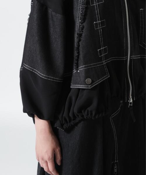 AULA AILA(アウラアイラ)の「AULA AILA/アウラアイラ/DENIM COMBINATION BLOUSON(その他アウター・レディース・ブルー/ブラック・0)」の11枚目の写真