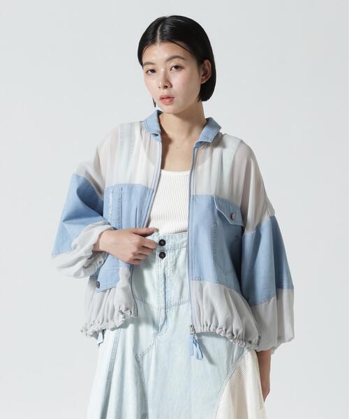 AULA AILA(アウラアイラ)の「AULA AILA/アウラアイラ/DENIM COMBINATION BLOUSON(その他アウター・レディース・ブルー/ブラック・0)」の19枚目の写真