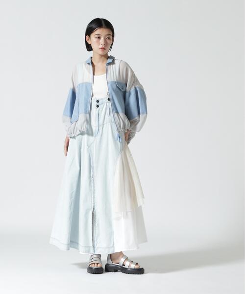 AULA AILA(アウラアイラ)の「AULA AILA/アウラアイラ/DENIM COMBINATION BLOUSON(その他アウター・レディース・ブルー/ブラック・0)」の22枚目の写真