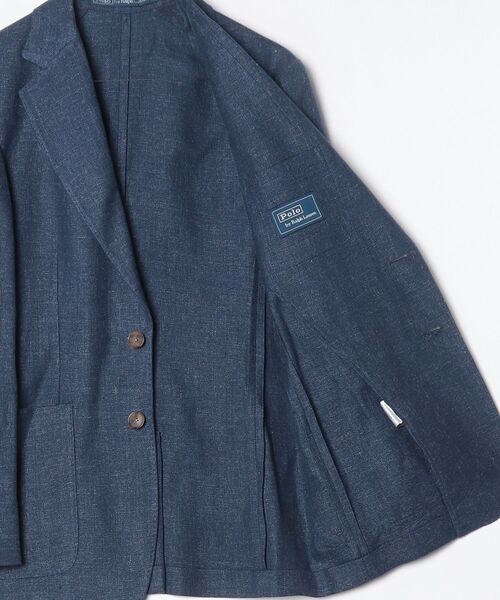 POLO RALPH LAUREN(ポロ ラルフ ローレン)の「シングルブレステッド リネンコットン ブレザー(テーラードジャケット・レディース・ブルー・0/2/4/6)」の2枚目の写真