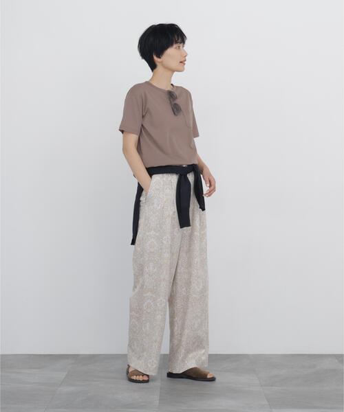 human woman(ヒューマンウーマン)の「◆【ウォッシャブル】プリントイージーパンツ(その他パンツ・レディース・ブルー系その他3/ベージュ系その他3・MEDIUM)」の6枚目の写真