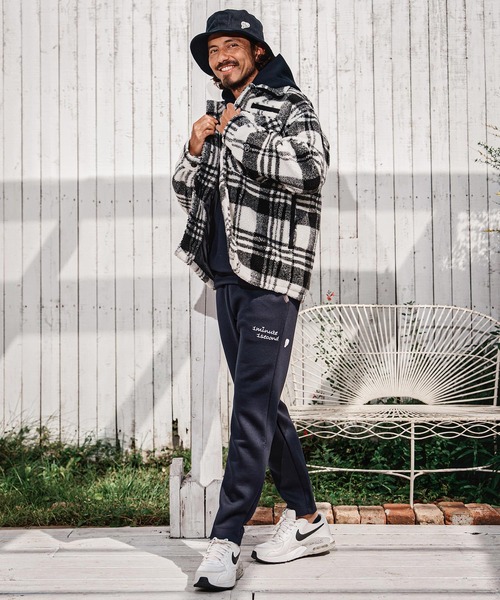 1minute 1second(ワンミニットワンセカンド)の「mp15188-cursive embroidery cardboard easy pants イージーパンツ(1M26A200)(スウェットパンツ・メンズ・ネイビー/ブラック/トップグレー・S/M/L/XL)」の19枚目の写真