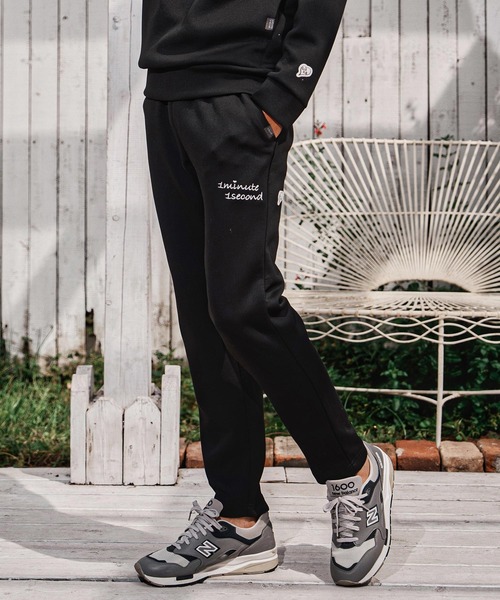 1minute 1second(ワンミニットワンセカンド)の「mp15188-cursive embroidery cardboard easy pants イージーパンツ(1M26A200)(スウェットパンツ・メンズ・ネイビー/ブラック/トップグレー・S/M/L/XL)」の22枚目の写真