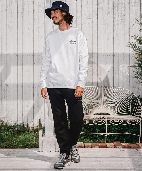 1minute 1second(ワンミニットワンセカンド)の「mp15188-cursive embroidery cardboard easy pants イージーパンツ(1M26A200)(スウェットパンツ・メンズ・ネイビー/ブラック/トップグレー・S/M/L/XL)」の14枚目の写真