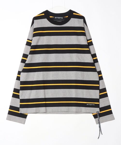 mastermind JAPAN(マスターマインド)の「BOXY3 COLOR STRIPED TEE(Tシャツ/カットソー・メンズ・グレー系その他・XL)」の1枚目の写真