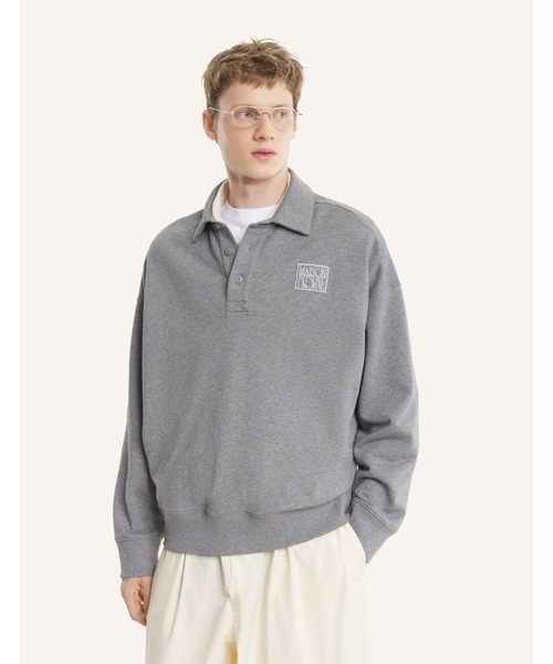 Maison Kitsune(メゾンキツネ)の「MAISON KITSUNE STAMP OVERSIZE POLO SWEASHIRT(スウェット・メンズ・グレー・M/S/XS/L)」の6枚目の写真