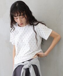 ドット柄Tシャツ