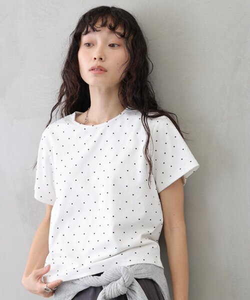 COLONY 2139(コロニートゥーワンスリーナイン)の「ドット柄Tシャツ(Tシャツ/カットソー・レディース・ホワイト/グレー/イエロー・FREE)」の20枚目の写真
