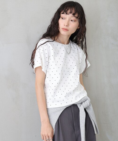 COLONY 2139(コロニートゥーワンスリーナイン)の「ドット柄Tシャツ(Tシャツ/カットソー・レディース・ホワイト/グレー/イエロー・FREE)」の21枚目の写真