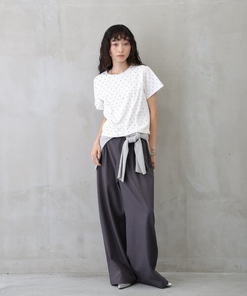 COLONY 2139(コロニートゥーワンスリーナイン)の「ドット柄Tシャツ(Tシャツ/カットソー・レディース・ホワイト/グレー/イエロー・FREE)」の22枚目の写真