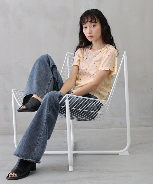 COLONY 2139(コロニートゥーワンスリーナイン)の「ドット柄Tシャツ(Tシャツ/カットソー・レディース・ホワイト/グレー/イエロー・FREE)」の13枚目の写真