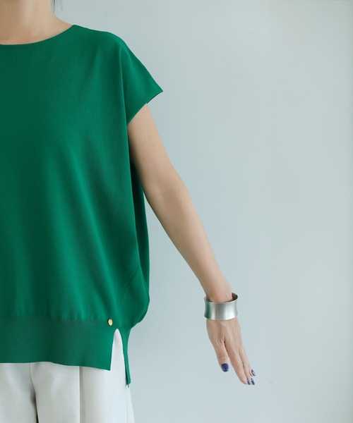 STYLE DELI（スタイルデリ）の「【selection】ハリ感スムースフレンチプルオーバー（Tシャツ/カットソー・レディース・ホワイト/レッド/グリーン・FREE）」の19枚目の写真