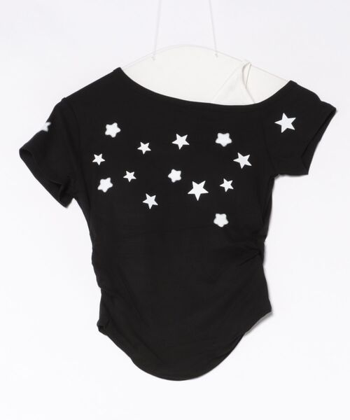 Ritzy(リッツィー)の「キャミ×ワンショルダー星柄Tシャツ(Tシャツ/カットソー・レディース・ホワイト/イエロー/ブラック/グレー・FREE)」の19枚目の写真