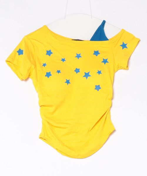 Ritzy(リッツィー)の「キャミ×ワンショルダー星柄Tシャツ(Tシャツ/カットソー・レディース・ホワイト/イエロー/ブラック/グレー・FREE)」の21枚目の写真