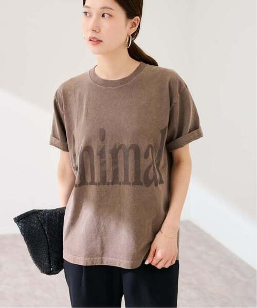 FRAMeWORK（フレームワーク）の「≪新色 / 追加≫STUDIO ANIMALS 別注Animals Letter Tシャツ（Tシャツ/カットソー・レディース・ネイビー/ブラウン/スミクロ・FREE）」の10枚目の写真