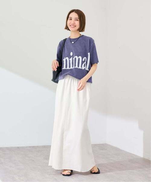 FRAMeWORK（フレームワーク）の「≪新色 / 追加≫STUDIO ANIMALS 別注Animals Letter Tシャツ（Tシャツ/カットソー・レディース・ネイビー/ブラウン/スミクロ・FREE）」の15枚目の写真
