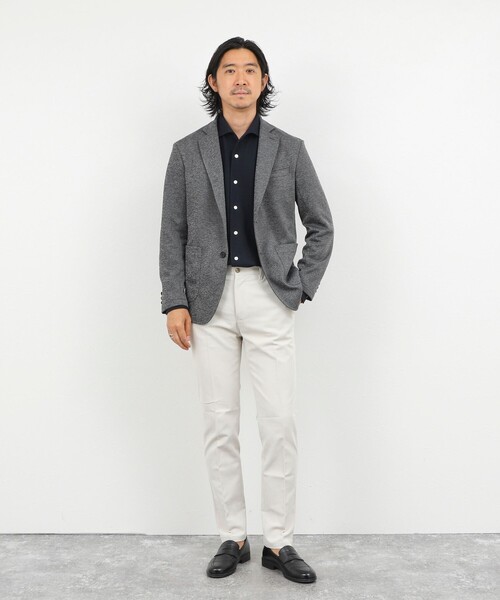 NOLLEY’S（ノーリーズ）の「《ビジカジ対応》ケーブルニットシャツ イタリアンカラー 26AW（シャツ/ブラウス・メンズ・ネイビー/ベージュ/ブラック/ホワイト・XL/L/M/S）」の15枚目の写真