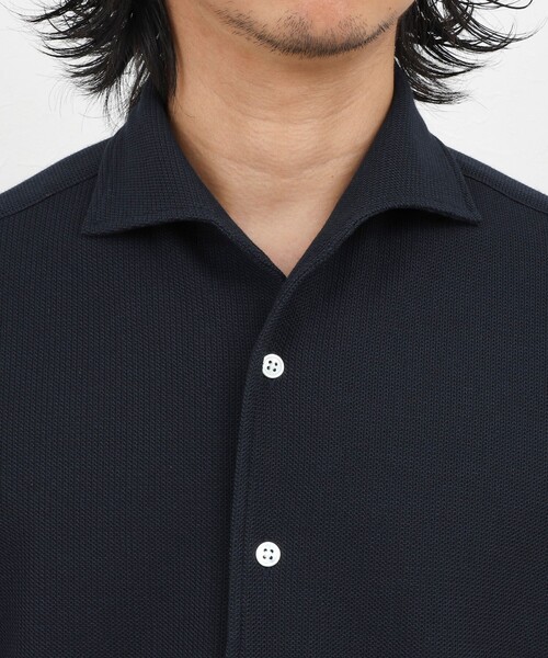 NOLLEY’S（ノーリーズ）の「《ビジカジ対応》ケーブルニットシャツ イタリアンカラー 26AW（シャツ/ブラウス・メンズ・ネイビー/ベージュ/ブラック/ホワイト・XL/L/M/S）」の19枚目の写真