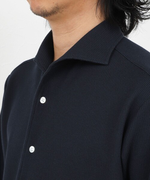 NOLLEY’S（ノーリーズ）の「《ビジカジ対応》ケーブルニットシャツ イタリアンカラー 26AW（シャツ/ブラウス・メンズ・ネイビー/ベージュ/ブラック/ホワイト・XL/L/M/S）」の20枚目の写真