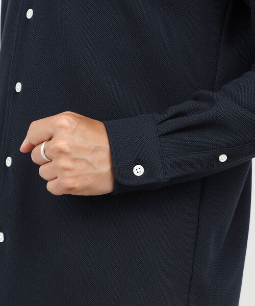 NOLLEY’S（ノーリーズ）の「《ビジカジ対応》ケーブルニットシャツ イタリアンカラー 26AW（シャツ/ブラウス・メンズ・ネイビー/ベージュ/ブラック/ホワイト・XL/L/M/S）」の22枚目の写真