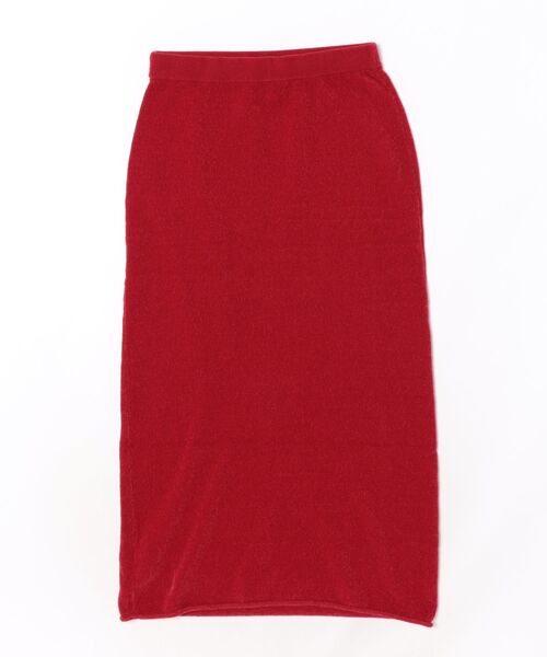 HELIOPOLE（エリオポール）の「VELOUR I LINE SKIRT / ベロア アイライン スカート（スカート・レディース・レッド/ブラック・38）」の8枚目の写真