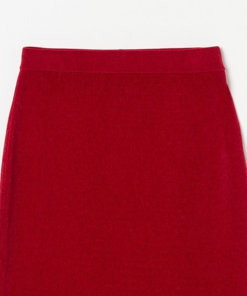 HELIOPOLE（エリオポール）の「VELOUR I LINE SKIRT / ベロア アイライン スカート（スカート・レディース・レッド/ブラック・38）」の4枚目の写真