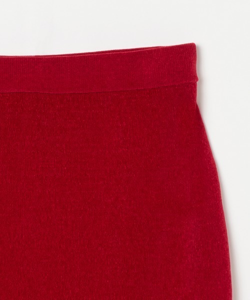 HELIOPOLE（エリオポール）の「VELOUR I LINE SKIRT / ベロア アイライン スカート（スカート・レディース・レッド/ブラック・38）」の5枚目の写真
