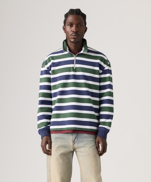 Levi's(リーバイス)の「Levi's/リーバイス キャメロン ハーフジッププルオーバー(スウェット・メンズ・グリーン・S/M/L)」の2枚目の写真