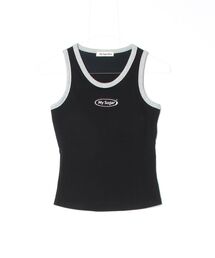 metal logo American sleeve tank top