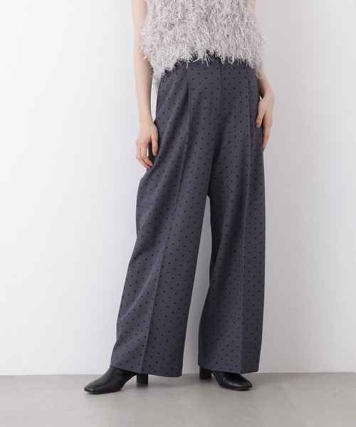 N.(N. Natural Beauty Basic)(エヌエヌナチュラルビューティーベーシック)の「ドットプリントパンツ(その他パンツ・レディース・グレー系その他/ブラック系その他2・フリ-)」の1枚目の写真