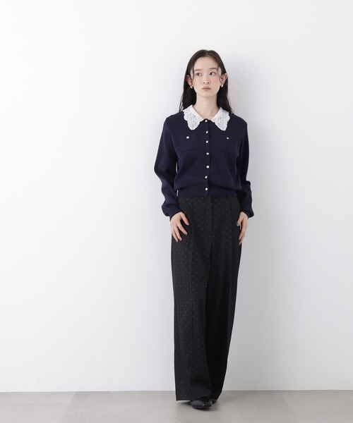 N.(N. Natural Beauty Basic)(エヌエヌナチュラルビューティーベーシック)の「ドットプリントパンツ(その他パンツ・レディース・グレー系その他/ブラック系その他2・フリ-)」の9枚目の写真